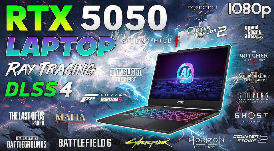 Эксперт протестировал бюджетный игровой ноутбук MSI Cyborg 15 с RTX 5050 в 18 играх в 1080p