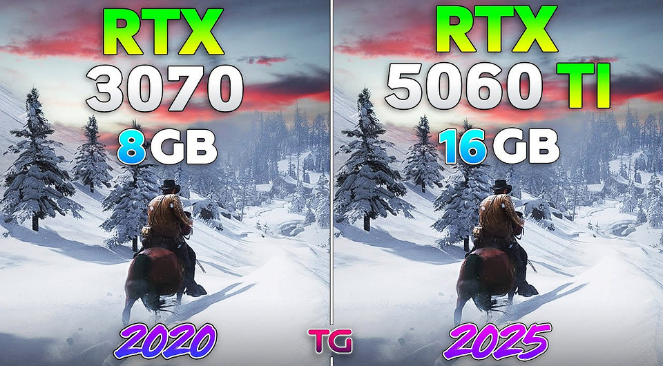 Велика ли разница? GeForce RTX 5060 Ti на 16 ГБ сравнили с GeForce RTX 3070 в 2K