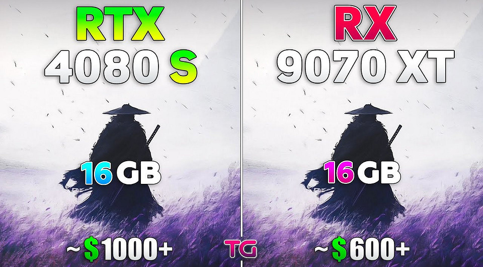 Какая видеокарта лучше для 2K? GeForce RTX 4080 SUPER сравнили в Radeon 9070 XT в 10 играх