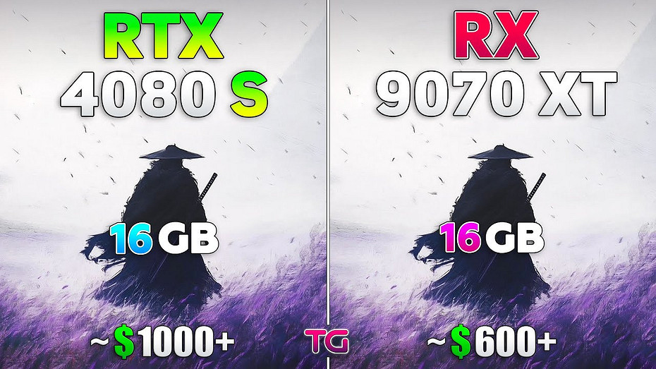 Какая видеокарта лучше для 2K GeForce RTX 4080 SUPER сравнили в Radeon 9070 XT в 10 играх
