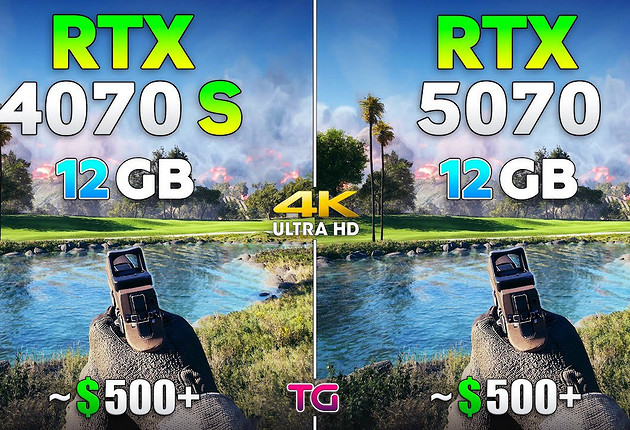 Какая видеокарта лучше? GeForce RTX 5070 и GeForce RTX 4070 SUPER сравнили в 4K