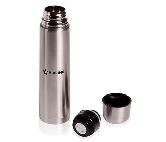 Термос AIRLINE IT-05 из нержавеющей стали с двойными стенками и герметичным пластиковым клапаном для быстрого открывания. Сохраняет тепло 20 часов.