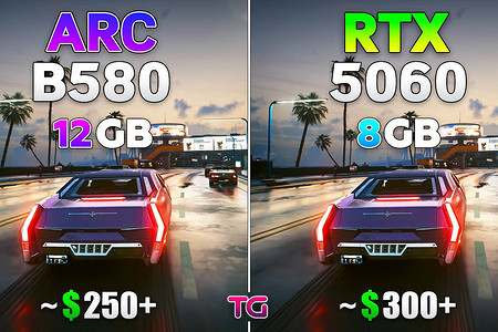 Какая недорогая видеокарта лучше? Intel ARC B580 сравнили с GeForce RTX 5060 в 10 играх