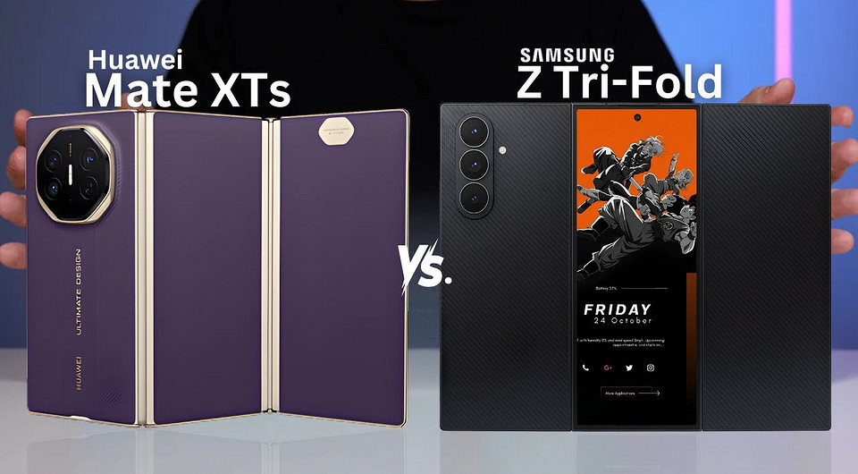 Эксперты GizmoChina сравнили Samsung Galaxy Z TriFold и HUAWEI Mate XT