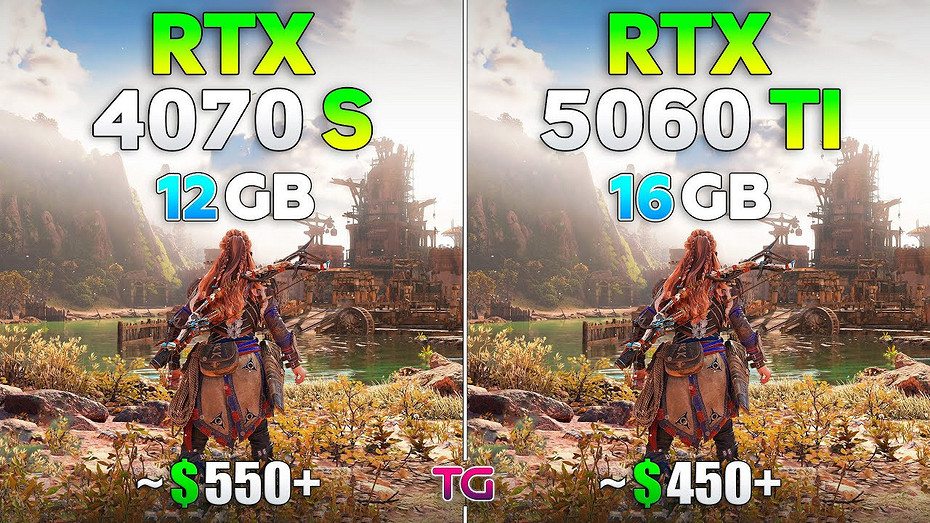 Какая видеокарта лучше GeForce RTX 5060 Ti сравнили с GeForce RTX 4070 SUPER в 2K в 10 играх