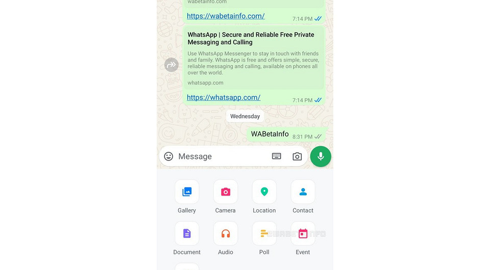 WhatsApp добавит поддержку мероприятий в личных чатах