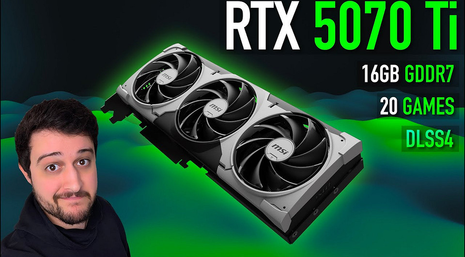 Новый хит? Свежую видеокарту GeForce RTX 5070 Ti протестировали в 21 игре в 2K