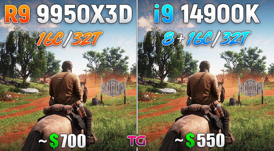 Какой процессор выбрать для игр? Сравнение AMD Ryzen 9 9950X3D с Intel Core i9-14900K