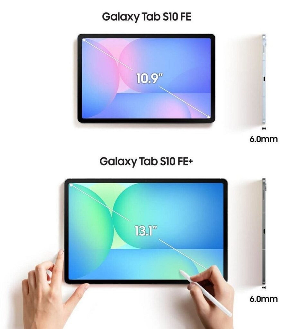Планшеты для народа: Samsung Galaxy Tab S10 FE и S10 FE+ показали на официальных рендерах Планшеты для народа: Samsung Galaxy Tab S10 FE и S10 FE+ показали на официальных рендерах
