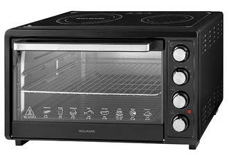 Электрическая плита оснащена прочными и мощными стеклокерамическими конфорками, которые обеспечивают быстрый нагрев. 