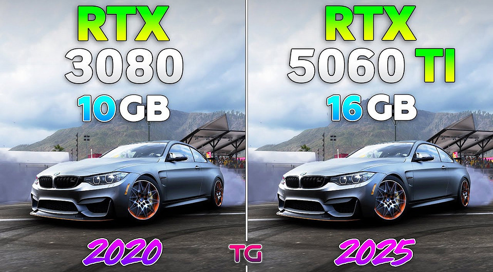 Какую видеокарту купить в 2025 году? RTX 5060 Ti сравнили с RTX 3080 в 10 играх в 1440p
