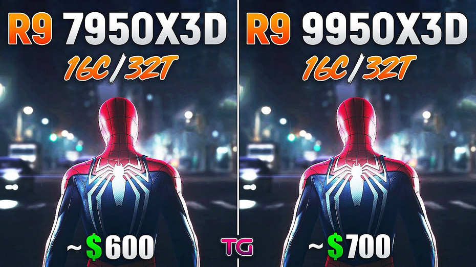 Эксперт сравнил процессоры Ryzen 9 7950X3D и Ryzen 9 9950X3D в 10 играх