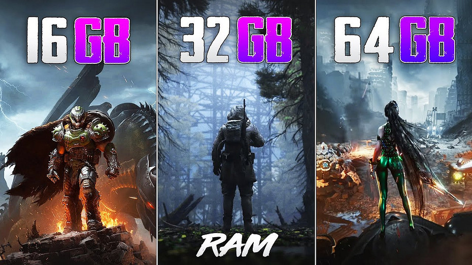 Сколько оперативной памяти нужно для игр Сравнение 16, 32 и 64 ГБ ОЗУ в 2025 году