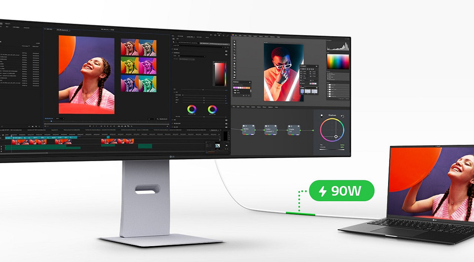 LG представила ультраширокий монитор для геймеров 49U950A-W с разрешением 5120 на 1440 пикселей