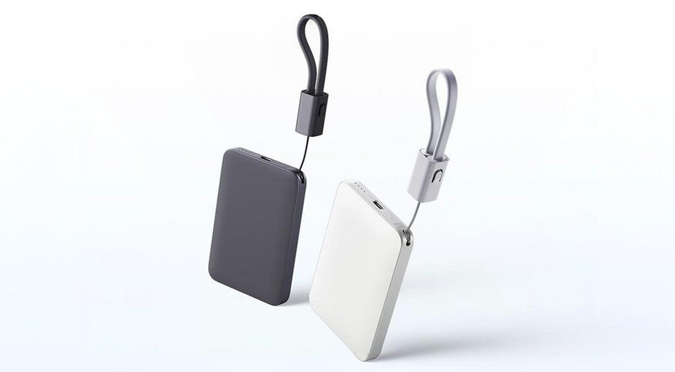 Вещь дня: вышел ультратонкий внешний аккумулятор Xiaomi с быстрой зарядкой и встроенным кабелем