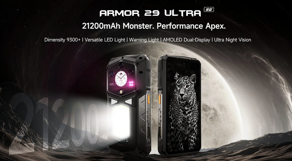 Защищенный, автономный и с часами: представлен Ulefone Armor 29 Ultra с батареей на 21 200 мА*ч