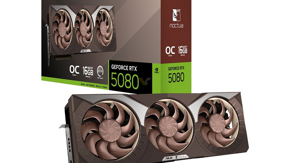 ASUS представила гигантскую супервидеокарту GeForce RTX 5080 Noctua OC Edition
