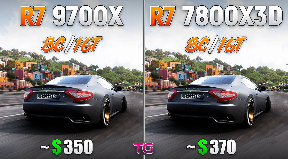 Какой процессор лучше? Ryzen 7 9700X сравнили с Ryzen 7 7800X3D в 10 играх