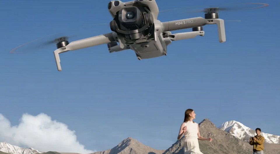 Представлен компактный дрон DJI Mini 5 Pro с дюймовым сенсором и дальностью 20 км