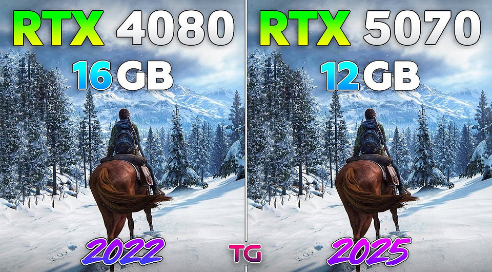 Какая видеокарта лучше? GeForce RTX 5070 сравнили с GeForce RTX 4080 в 11 играх в 2K