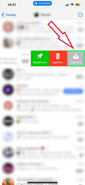 Как в Телеграмме добавить или вернуть чат из архива: проводим уборку в диалогах