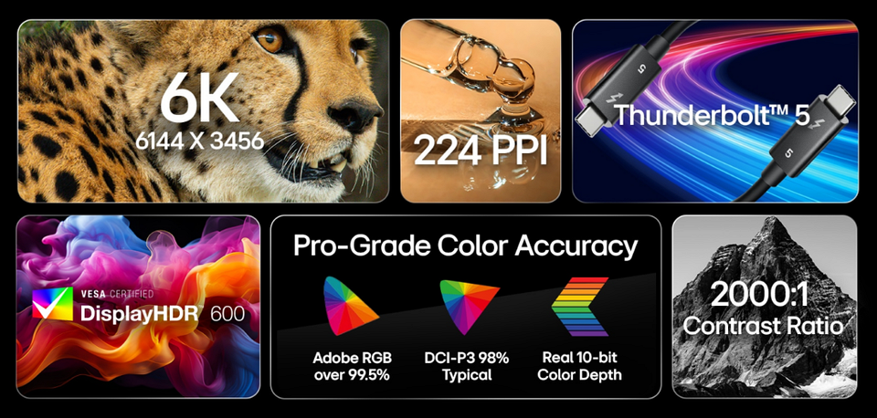 LG UltraFine evo 6K — первый в мире монитор с Thunderbolt 5 поступил в продажу