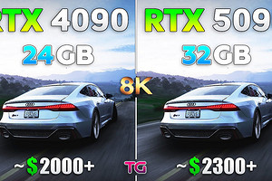 Флагманские видеокарты двух поколений GeForce RTX 4090 и GeForce RTX 5090 сравнили в 8K