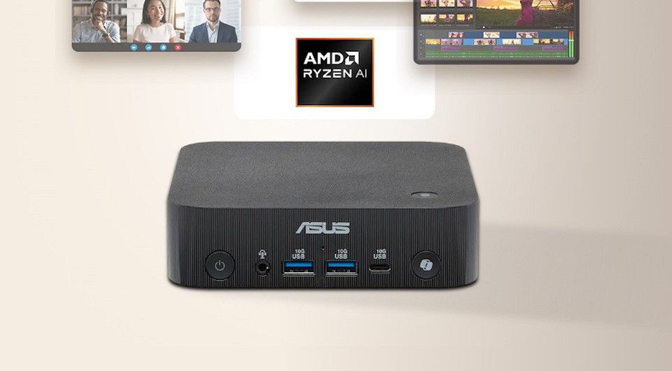 Просто пушка для нейрослопов: ASUS представила мини-ПК ExpertCenter PN55 с Ryzen AI