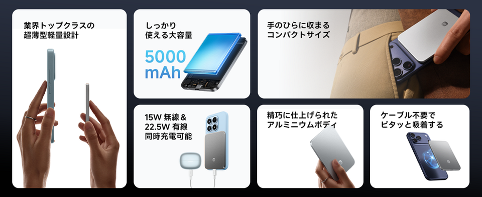 Просто шедевральная батарейка. Xiaomi представила ультратонкий магнитный внешний аккумулятор на 5000 мАч