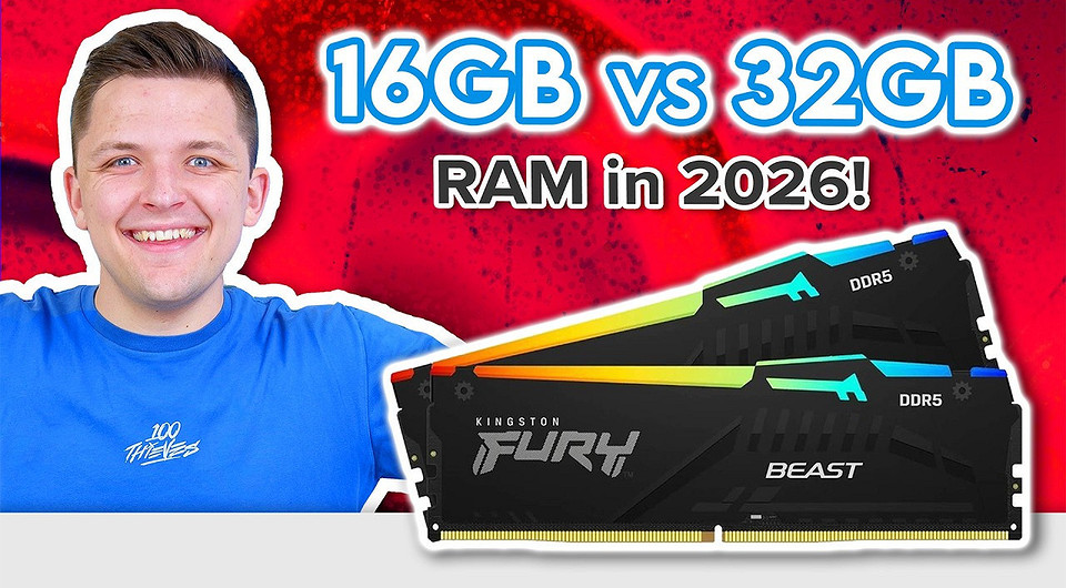 Эксперт сравнил ПК с 16 и 32 ГБ оперативной памяти в ААА-хитах