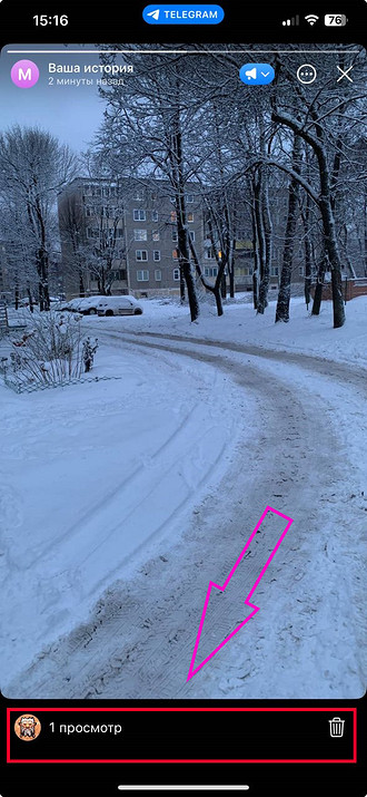 Видно ли в Телеграме, кто смотрел историю?