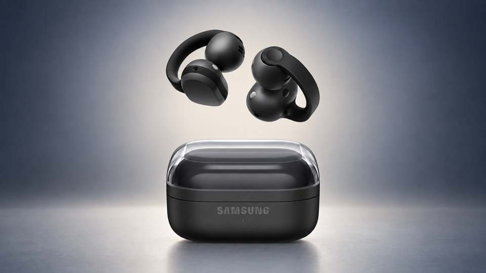 Samsung представила Galaxy Buds On с необычным креплением. Открытые наушники работают до 9,5 часа без подзарядки