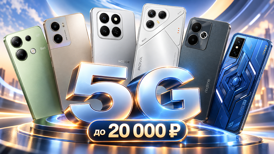 Смартфоны с поддержкой 5G до 20 000 рублей