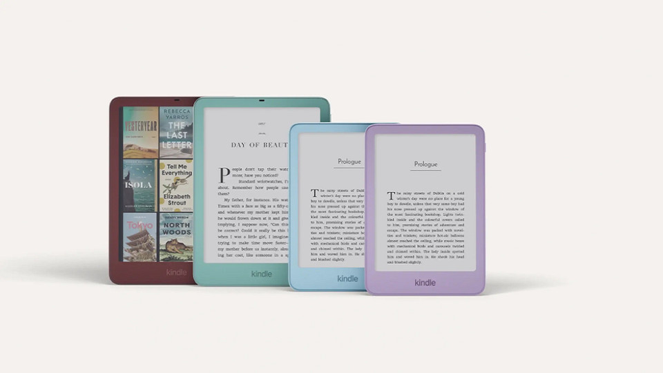 Amazon обновила сразу три модели Kindle. Читалки стали тоньше, легче и получили новые цвета