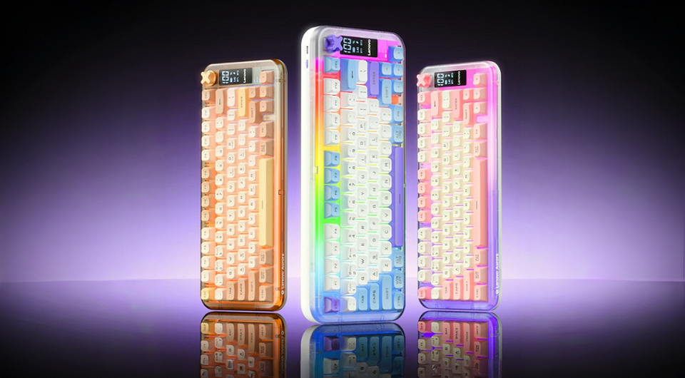 Клавиатура для фанатов подсветки: вышла Lenovo Aurora GK1077 Lite с экраном и RGB-подсветкой за $19