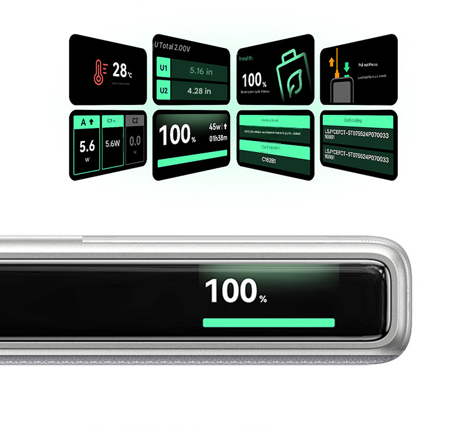 Ugreen выпустила ультратонкий пауэрбанк на 20 000 мАч с выдвижным кабелем и зарядкой 45 Вт