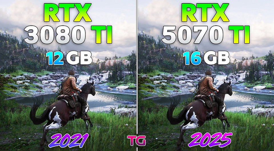 Какая видеокарта лучше для 2K? GeForce RTX 3080 Ti сравнили с GeForce RTX 5070 Ti в 10 играх