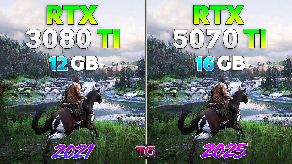 Какая видеокарта лучше для 2K GeForce RTX 3080 Ti сравнили с GeForce RTX 5070 Ti в 10 играх