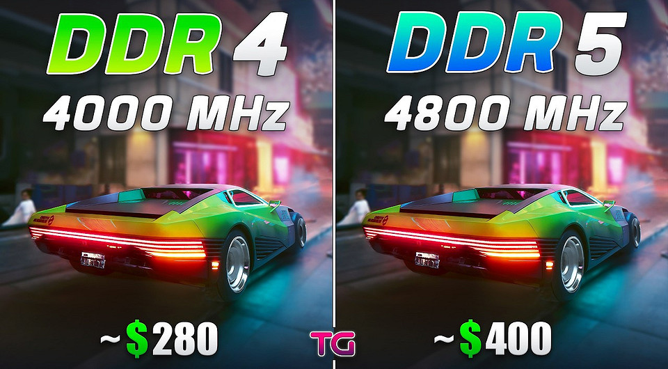 Эксперт сравнил оперативную память DDR4-4000 CL17 с DDR5-4800 CL40 в 10 играх