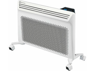 Прибор мощностью 1,5 кВт можно повесить на стену или поставить на пол. Он рассчитан на обогрев помещения площадью до 20 м². Он сочетает мягкое лучистое тепло, которое греет предметы и люд...