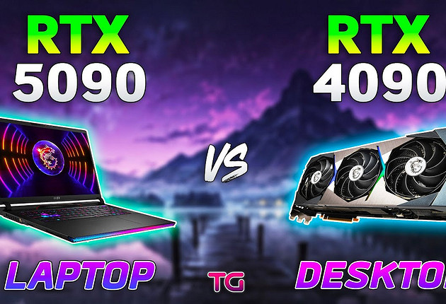 Мобильную видеокарту GeForce RTX 5090 сравнили с настольной RTX 4090 в 10 играх в 1440p