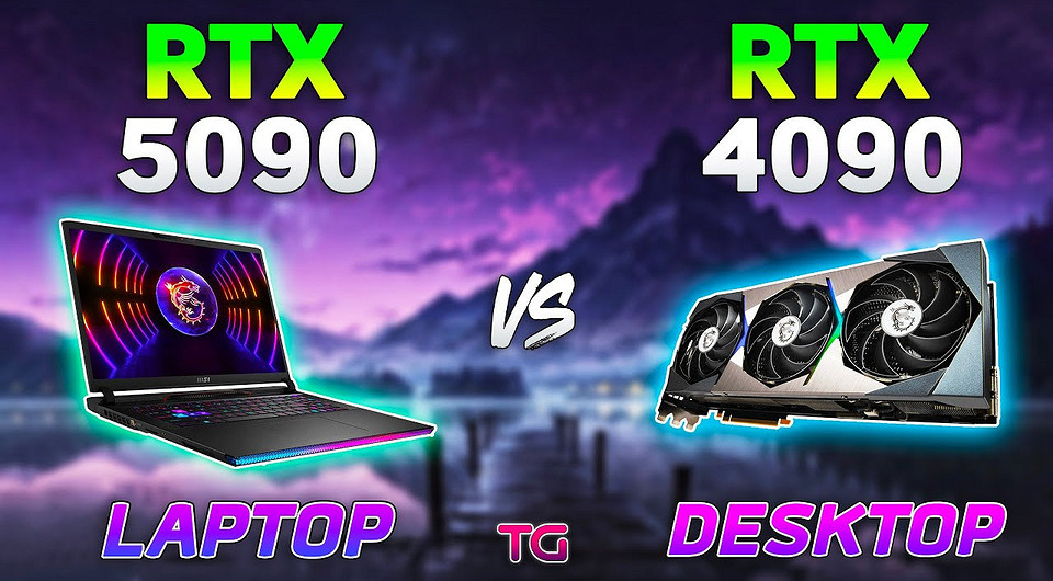Мобильную видеокарту GeForce RTX 5090 сравнили с настольной RTX 4090 в 10 играх в 1440p