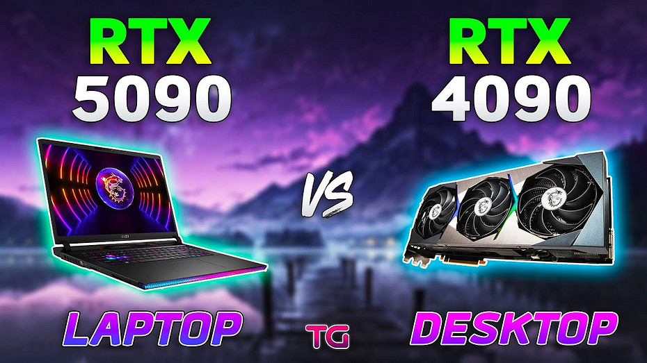 Мобильную видеокарту GeForce RTX 5090 сравнили с настольной RTX 4090 в 10 играх в 1440p
