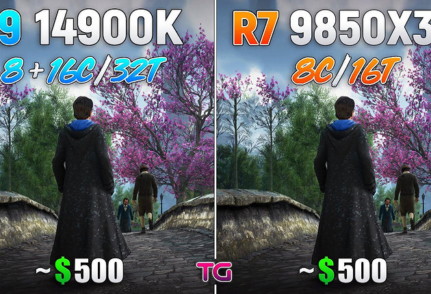 Какой процессор лучше для игр? AMD Ryzen 7 9850X3D сравнили с Intel Core i9-14900K в 10 играх