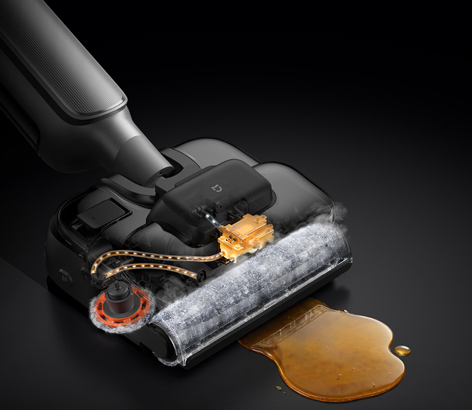 Xiaomi выпустила мощный моющий пылесос Mijia Floor Scrubber 5 Max. Он очищает полы паром 160 °C и всасывает грязь с силой 28 000 Па