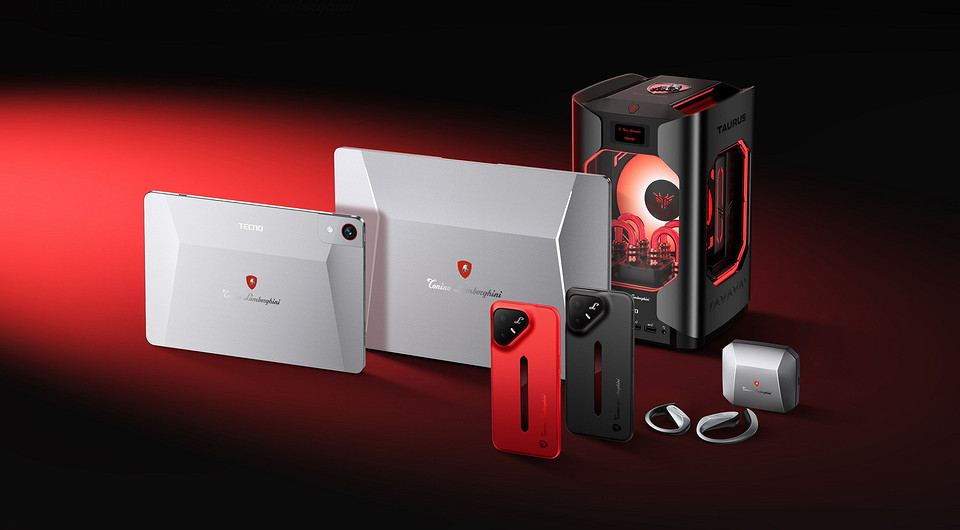 Tecno совместно с Lamborghini показали несколько прикольных гаджетов на MWC 2026