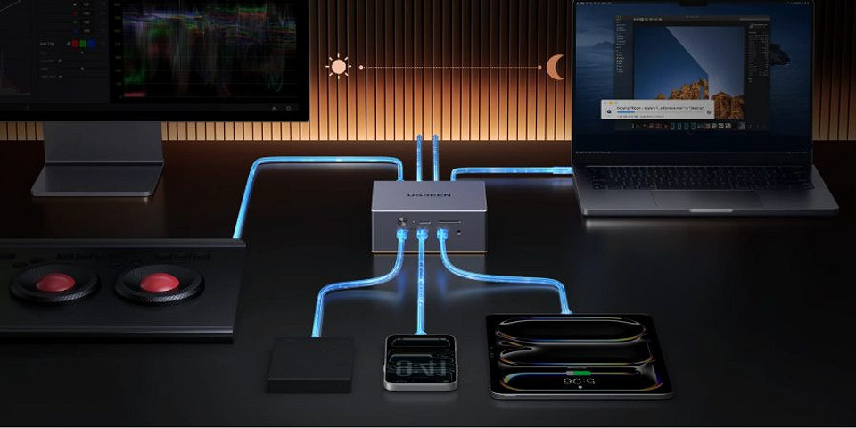 UGREEN показала мощную док-станцию Thunderbolt 5 с 17 портами. Новинка умеет заряжать ноутбук на 140 Вт и работать как внешний SSD