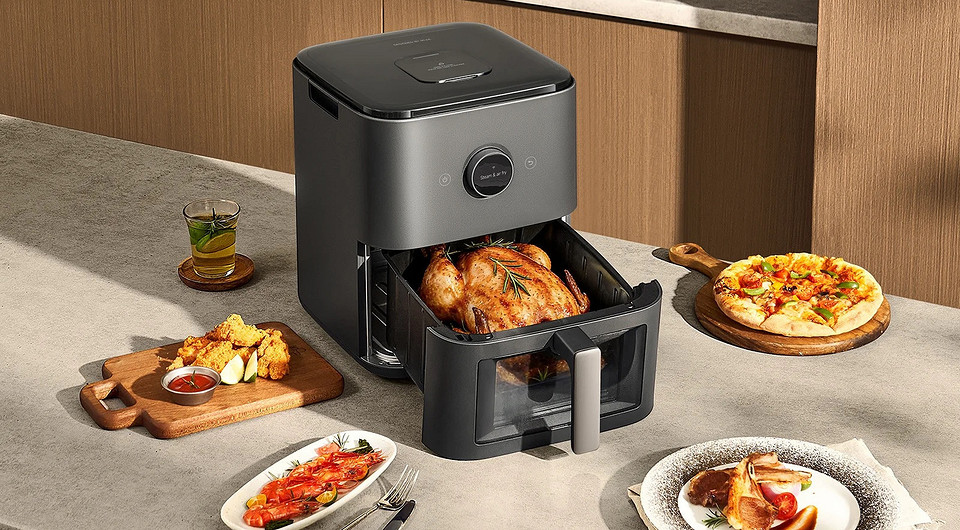 Вышел самый полезный гаджет для кухни — умный аэрогриль Xiaomi Mijia Smart Steam Air Fryer 7L с функцией пароварки