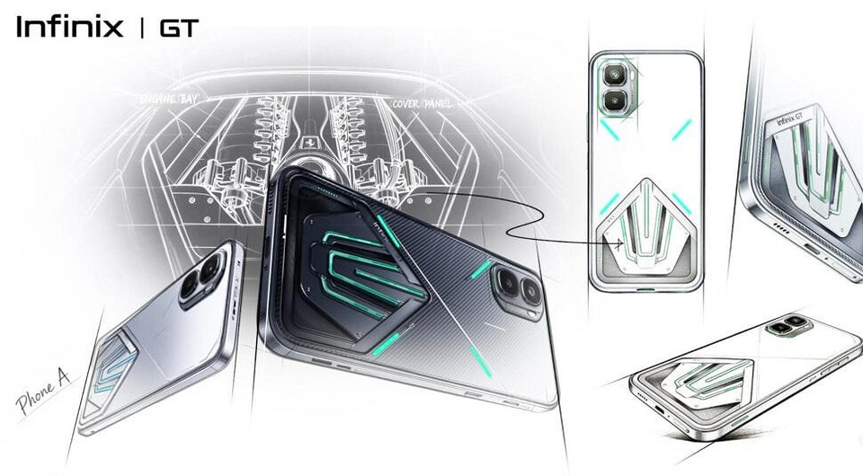 Посмотрите, какой стильный: игровой смартфон Infinix GT 50 Pro показали на официальных рендерах