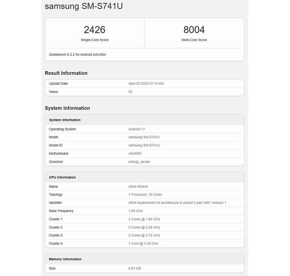 Народный флагман Samsung Galaxy S26 FE получит очень противоречивый чип 